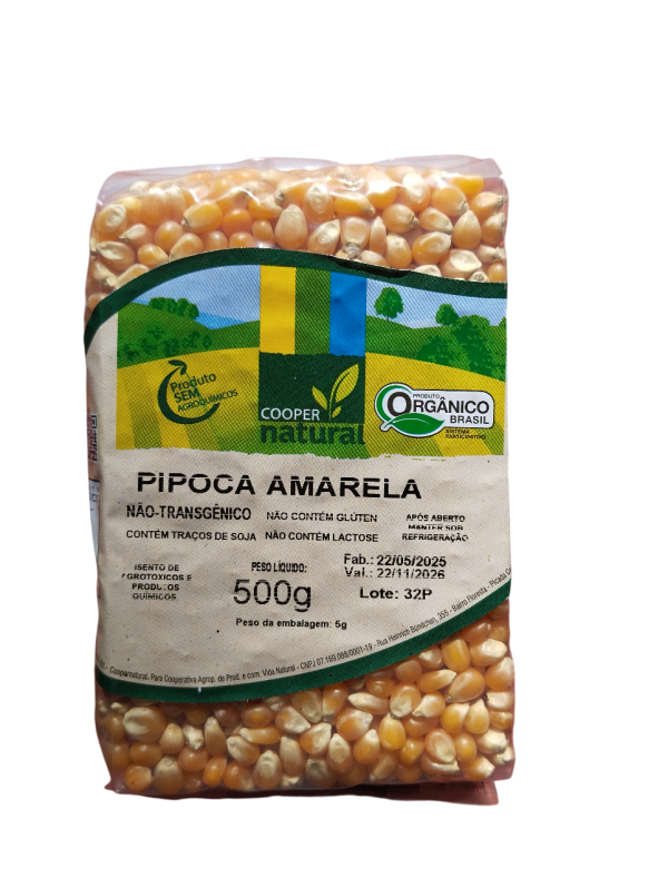 MILHO PIPOCA AMARELA 500G COOPERNATURAL