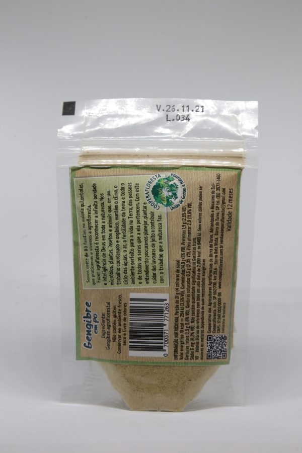 GENGIBRE EM PÓ ORGÂNICO 30G
