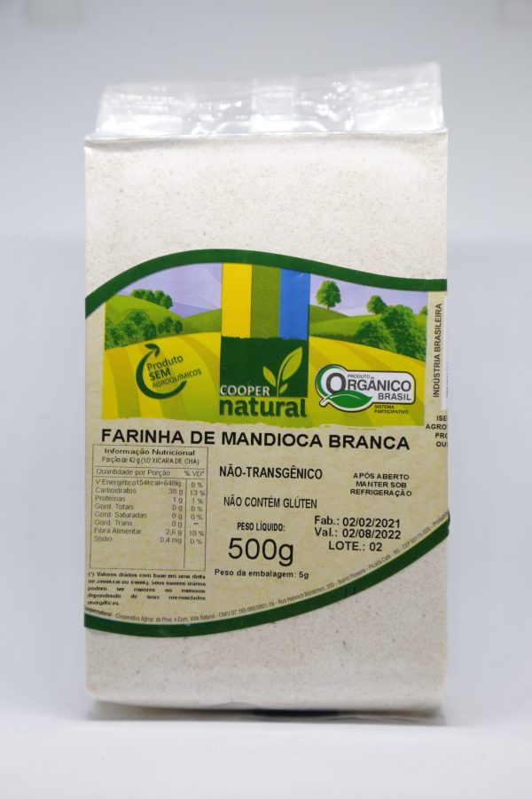 FARINHA DE MANDIOCA BRANCA 500G  COOPERNATURAL