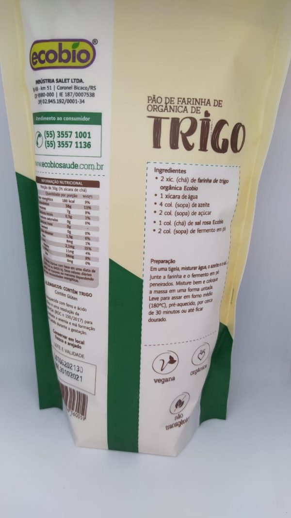 FARINHA DE TRIGO BRANCA ORGÂNICA 500G ECOBIO
