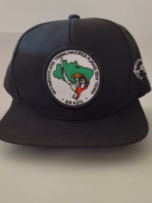Boné aba reta preto logo MST