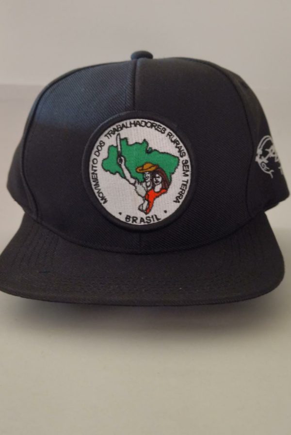 Boné aba reta preto logo MST