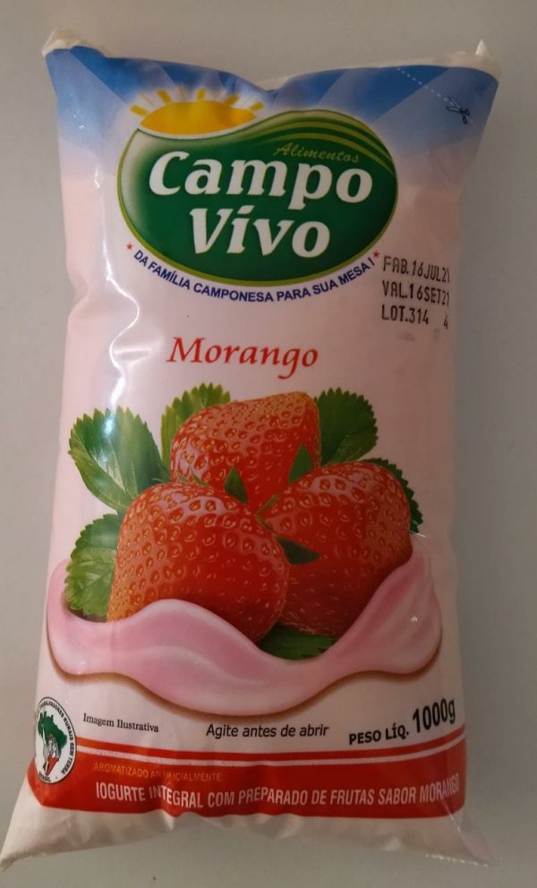 Iogurte Campo Vivo sabor Morango 1L