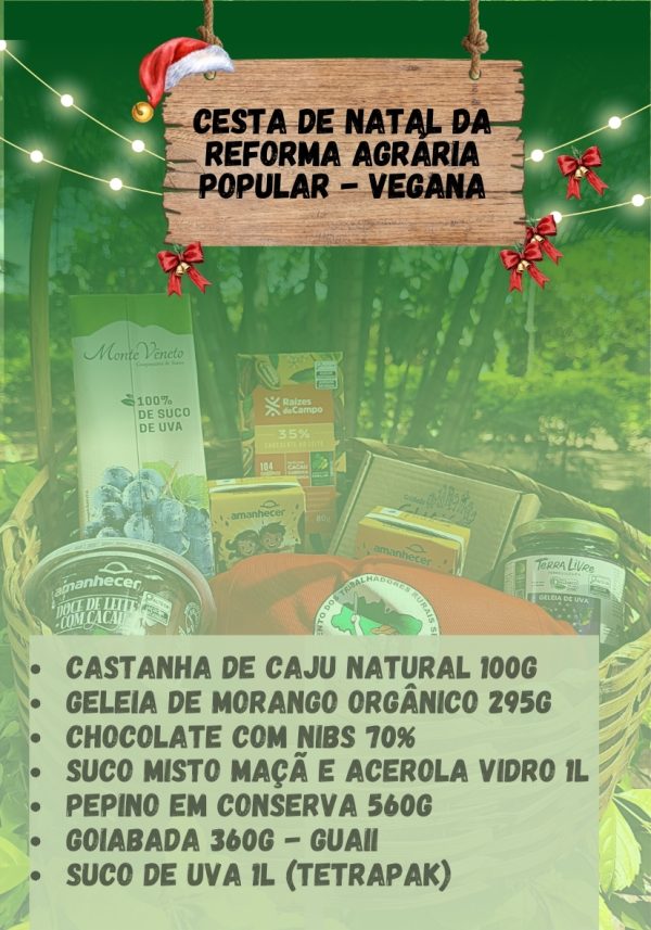 Armazém maringá(114) Cesta de Natal da Reforma Agrária Popular - Vegana