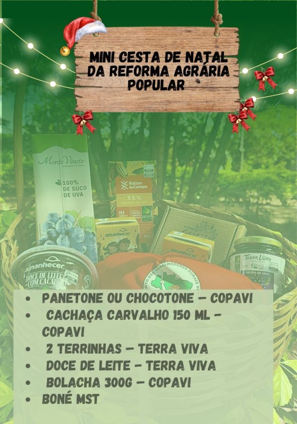 Armazém maringá(115) Mini cesta de Natal da Reforma Agrária Popular