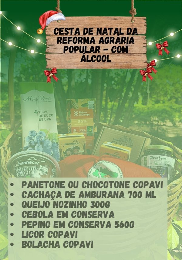 Armazém maringá(116) Cesta de Natal da Reforma Agrária Popular - Com Álcool