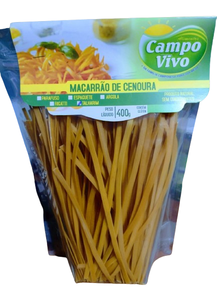 Macarrão Caseiro De Cenoura Tipo Talharim  400g