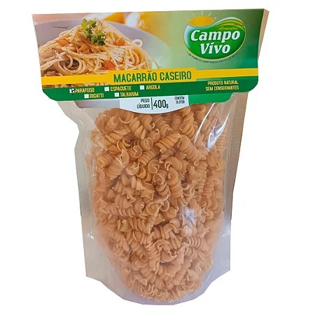 Macarrão Caseiro Tradicional Tipo Parafuso 400g