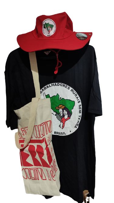 Kit 3 - Chapéu MST, camiseta MST preta e Ecobag