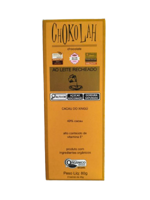 Chocolate ao Leite Recheado (40% Cacau) - Chokolah