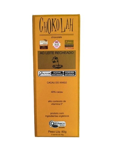 Chocolate ao Leite Recheado (40% Cacau) - Chokolah