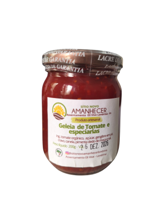 geleia de tomate 2 Geleia de Tomate e Especiarias 200g - Sítio Novo Amanhecer