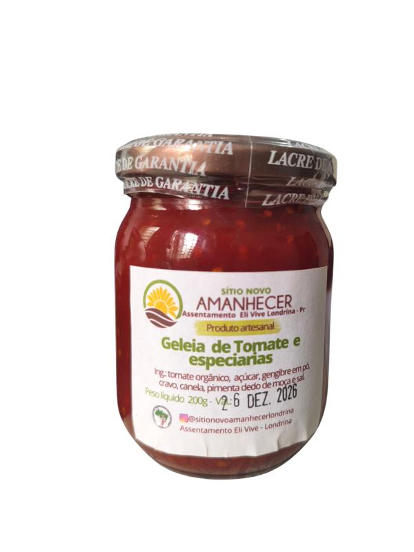 Geleia de Tomate e Especiarias 200g - Sítio Novo Amanhecer